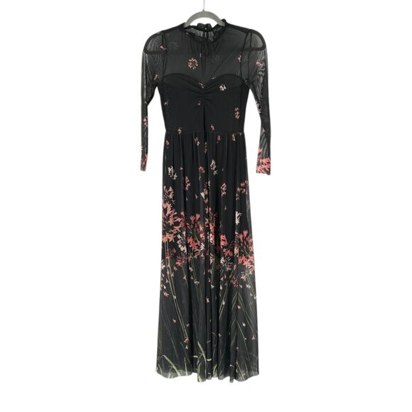 Ted Baker Susensaa Floral Mesh Midi Dress - Picture 2 of 11